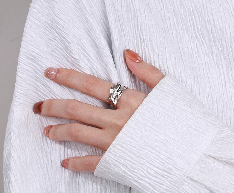 Organic Sculptural Textured Ring