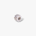Silver-tone pavé cubic zirconia charm bead for minimalist jewelry on white background