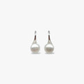 Freshwater pearl drop earrings in rhodium plated sterling silver
