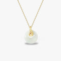 Verduri Mandarin Collection Hetian jade Phoenix necklace with gold plated sterling silver pendant and ruby eye detail
